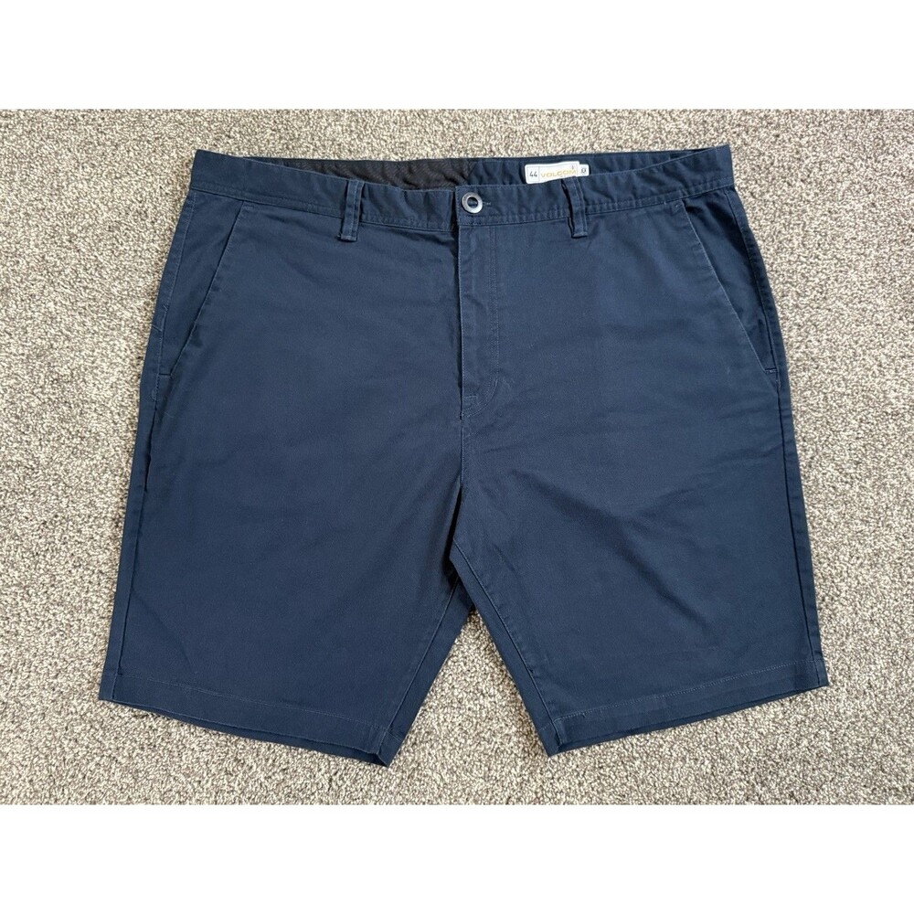 Volcom Shorts Mens 44 Navy Chino Casual Skate Surf Streetwear Y2K